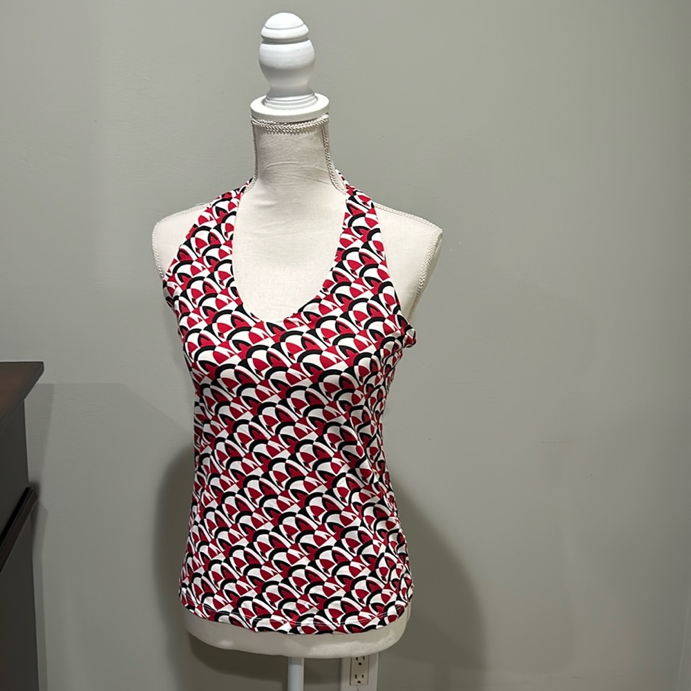 The Limited Halter Top Size M Red Black White